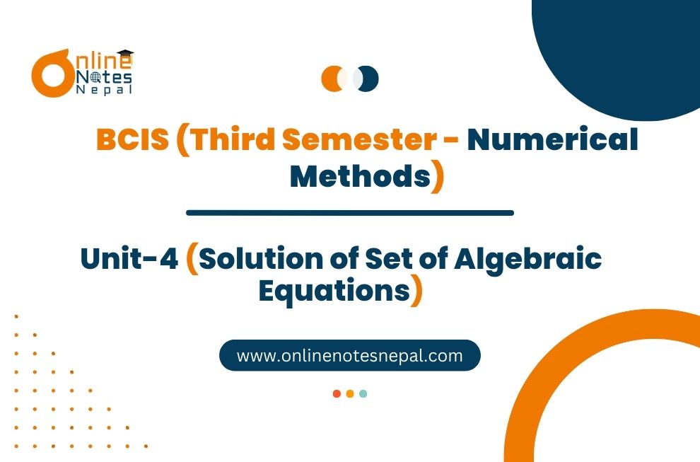 Solution of Set of Algebraic Equations Photo